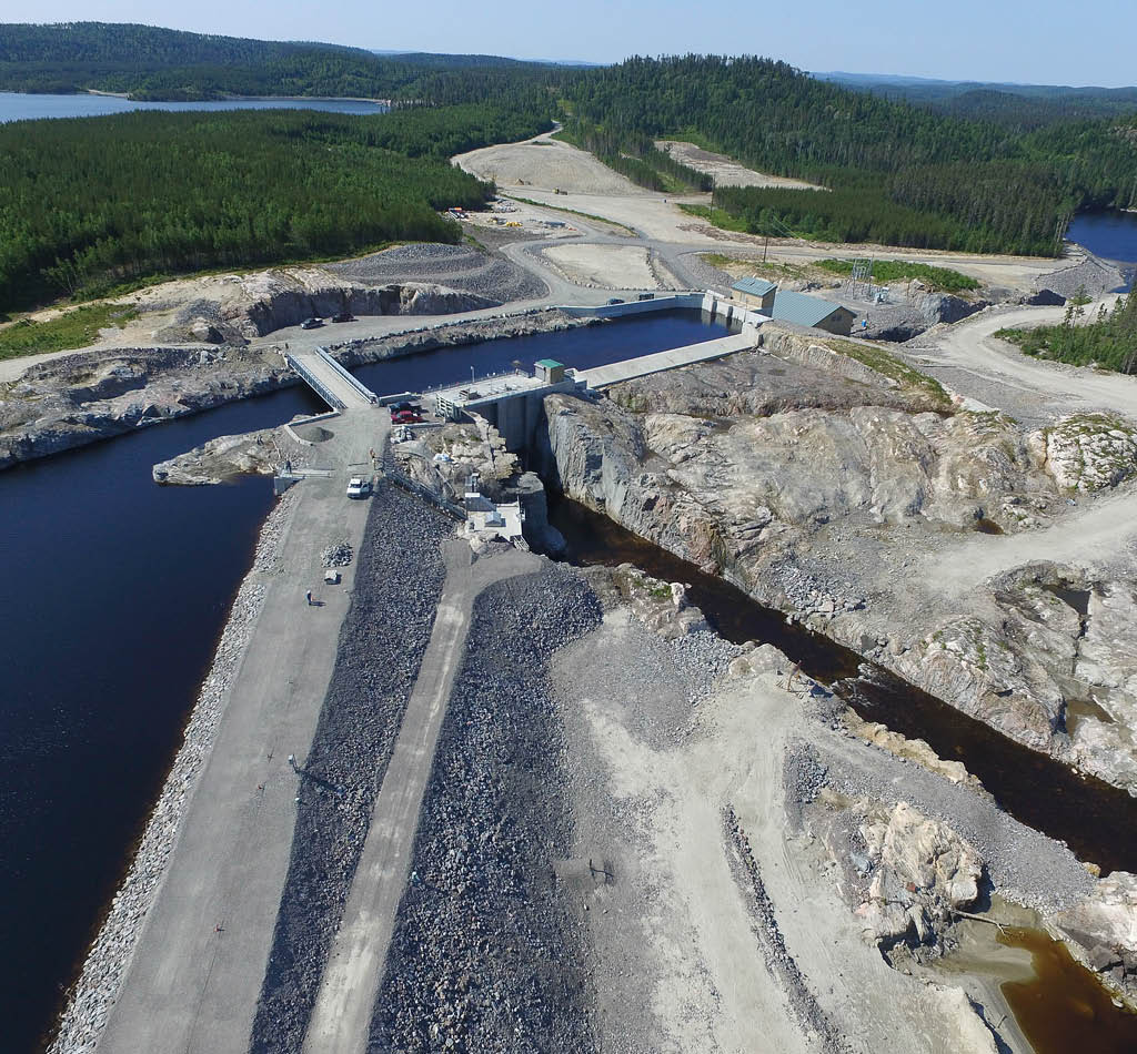 Aerial view of Wind River Hydro project