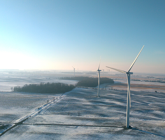 Bornish Wind Farm, Ontario, part of the CC&L Infrastructure portfolio of wind energy projects.